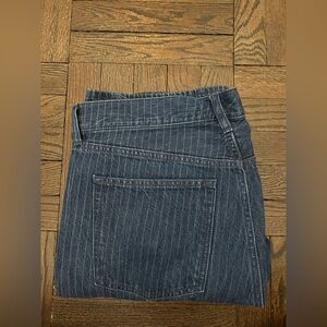 Abercrombie Loose High Rise Jeans in Pinstripe